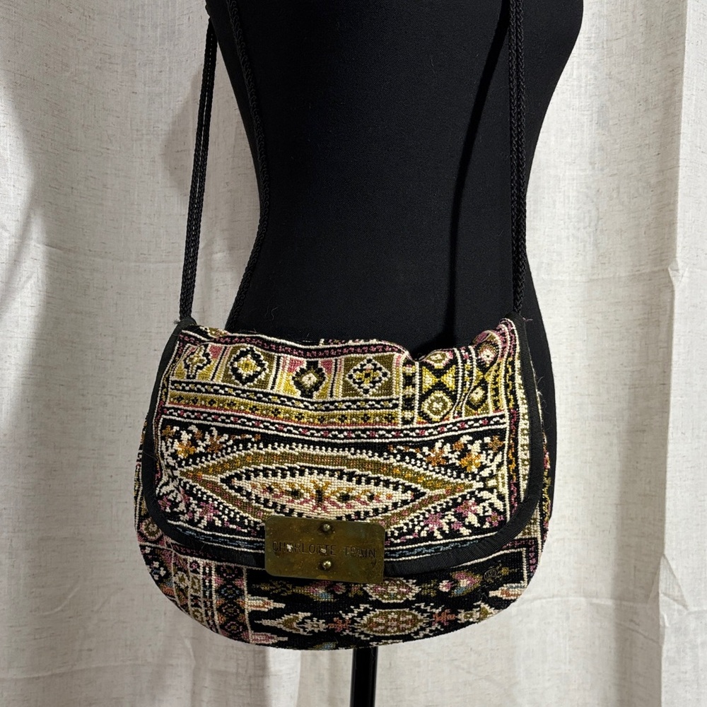 Vintage 90s Le Sac Tapestry Purse